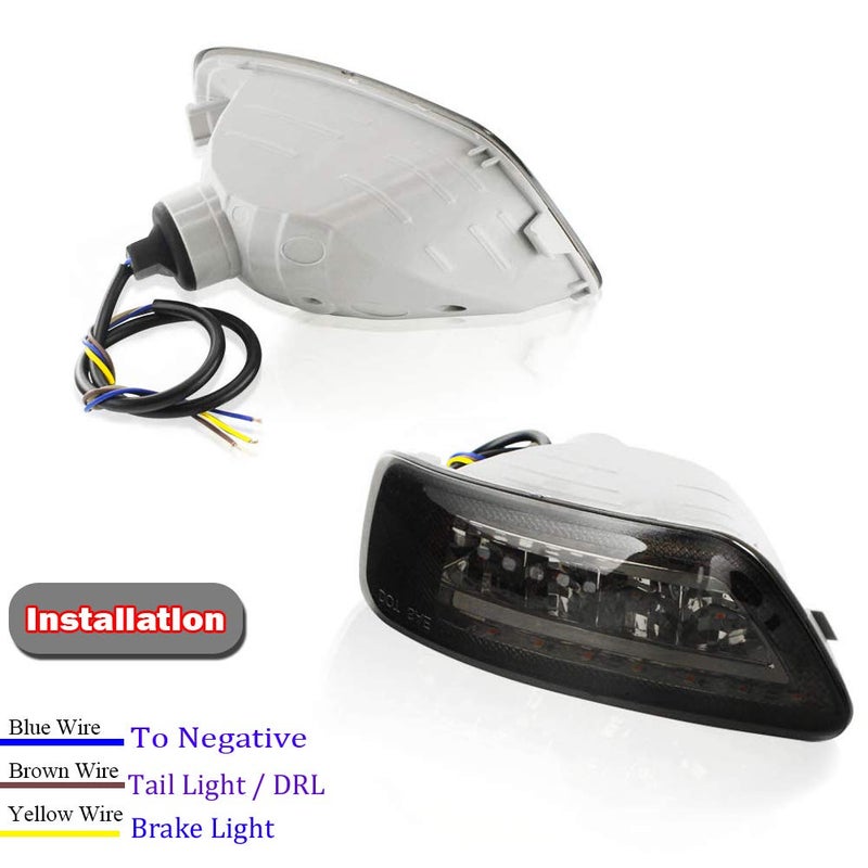 TurningMax Complete LED Smoked Lens Rear Bumper Reflectors Fog Brake Tail Lights Lamps Kit for 2011-up Jeep Grand Cherokee WK2, Compass and Dodge Journey - Image 3